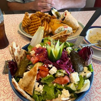 Vernon Diner - A Greek wrap and a Greek Salad! - Diners Near Me - Vernon, Connecticut Vernon Diner - A Greek wrap and a Greek Salad! - Diners Near Me - Vernon, Connecticut