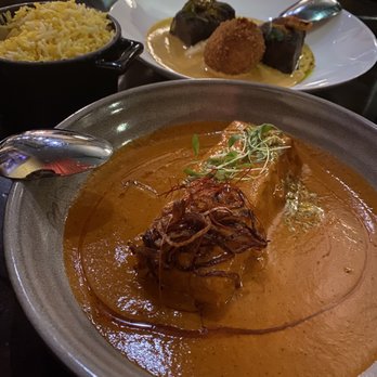 ROOH - Tandoori paneer in the front and beef short rib in the back - Indian Near Me - San Francisco, California ROOH - Tandoori paneer in the front and beef short rib in the back - Indian Near Me - San Francisco, California