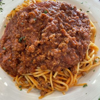 Genovas Pizza Station - Spaghetti with meat sauce - Italian Near Me - Richmond, Virginia Genovas Pizza Station - Spaghetti with meat sauce - Italian Near Me - Richmond, Virginia