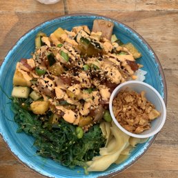 Tuna and hamachi poke with OG sauce and spicy mayo
