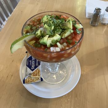 Jandy Oyster - Shrimp cocktail containing giant chunks of perfectly cooked shrimp, almost like a gazpacho - Seafood Markets Near Me - Tillamook, Oregon