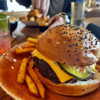 Heritage Beer - Their Famous Hamburger with seasoned fries - Breweries Near Me - Oceanside, California Heritage Beer - Their Famous Hamburger with seasoned fries - Breweries Near Me - Oceanside, California