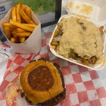 7th Street Burger Upper East Side - Double Cheeseburger Fries Chopped Beef Fries - Burgers Near Me - New York, New York