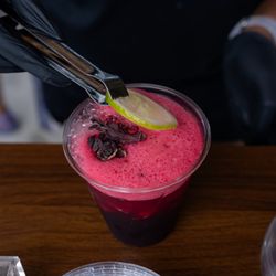 Majestic Tails - Hibiscus-Rose Mule

Made with our house hibiscus-rose syrup