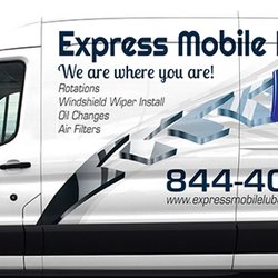 Express Mobile Lube - This is the van to look for. They do mobile oil changes on your schedule wherever you are.