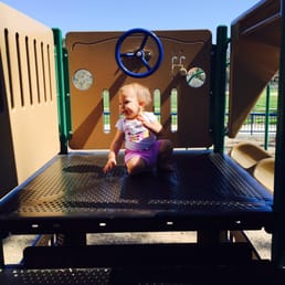 Play time in the small park Play time in the small park
