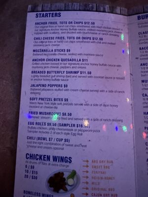 Menu photo 3 Anchor Tavern Tampa, FL