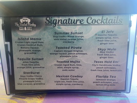 Menu photo 7 Toasted Monkey St Pete Beach, FL