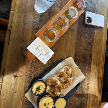 Township 20 - Beer flight and pretzels with beer cheese! - Burgers Near Me - Sumner, Washington Township 20 - Beer flight and pretzels with beer cheese! - Burgers Near Me - Sumner, Washington