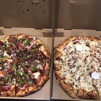 Stuft Pizza - The Stuft Special (left) and Chicken Bacon Ranch (right) - Pizza Near Me - Milpitas, California