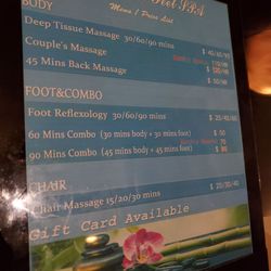 Happy Feet Foot Spa - Menu/pricing