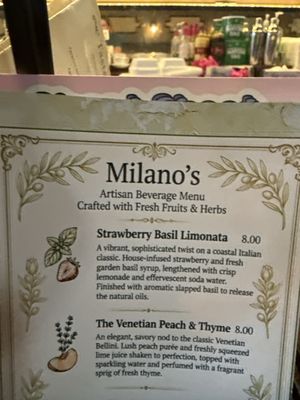Menu photo 1 Milano's Charleston, WV