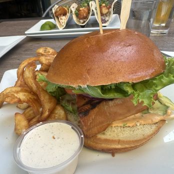Final Draft Brewing Company - Ahi Tuna Burger - Breweries Near Me - Redding, California Final Draft Brewing Company - Ahi Tuna Burger - Breweries Near Me - Redding, California