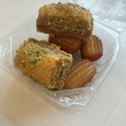 Red Rose Bakery - Churro like honey soaked pastries (bite size) and baklava