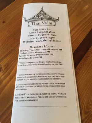 Menu photo 7 Thai Vylai Allen Park, MI Menu photo 7 Thai Vylai Allen Park, MI
