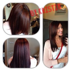 Elements Salon - Sultry red color and cut by Kristin