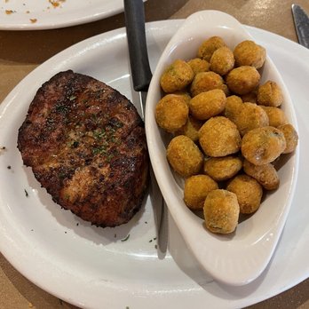 Bull Creek Cafe & Grill - Pork ribeye and okra - American Near Me - Rosenberg, Texas