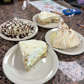Blue Bonnet Cafe - Pies pies and more pies - Desserts Near Me - Marble Falls, Texas