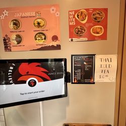 Kiosk ordering. This menu has pictures to see what you're ordering.