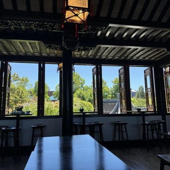 Lan Su Chinese Garden - View of the upstairs windows at the tea house - Botanical Gardens Near Me - Portland, Oregon Lan Su Chinese Garden - View of the upstairs windows at the tea house - Botanical Gardens Near Me - Portland, Oregon