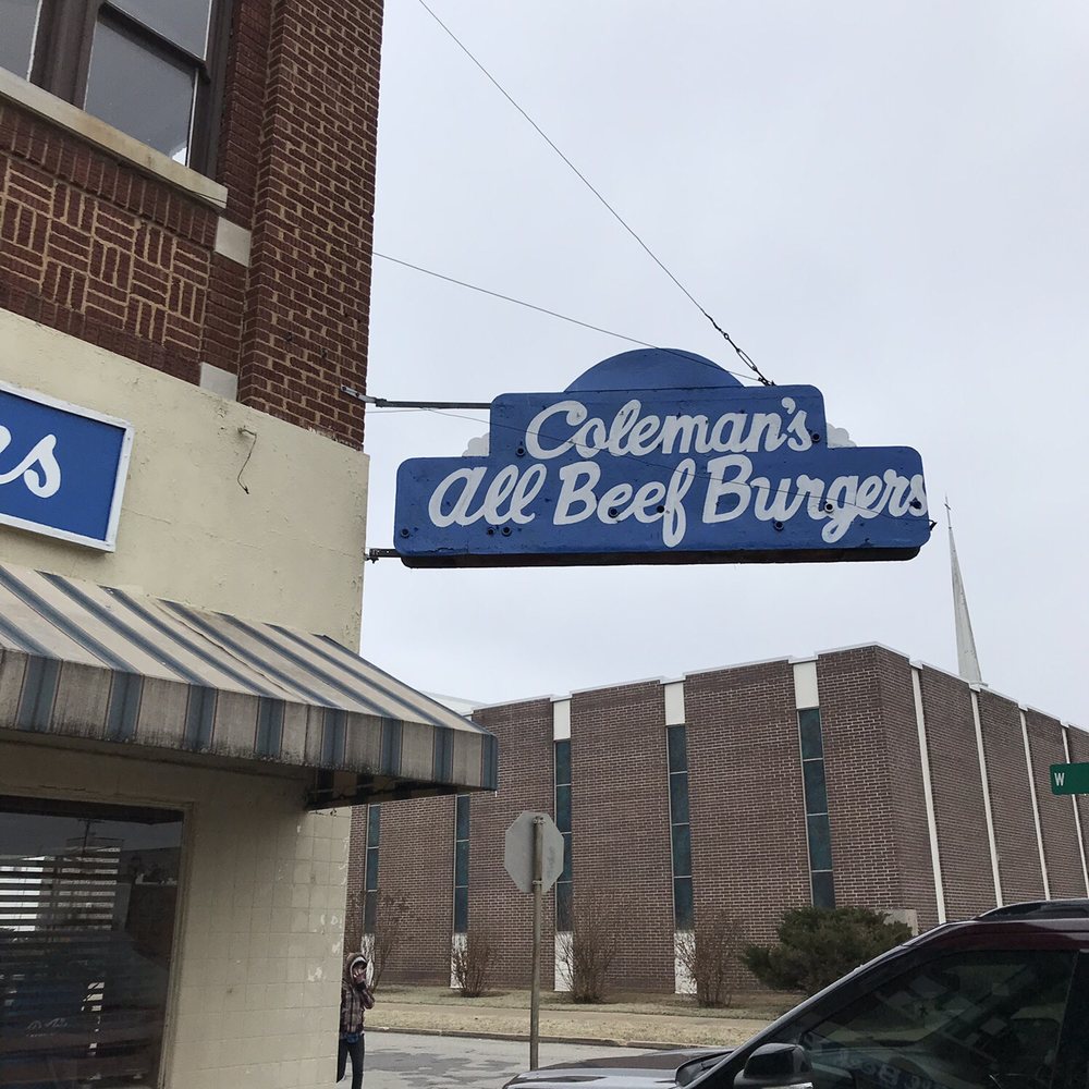 Coleman's Burgers & Bakery - Outside sign - Burgers Near Me - Okmulgee, Oklahoma Coleman's Burgers & Bakery - Outside sign - Burgers Near Me - Okmulgee, Oklahoma