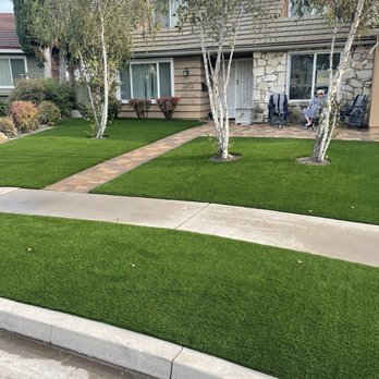 Purchase Green Artificial Grass-Los Alamitos - Front yard purchase green artificial turf - Landscaping Near Me - Los Alamitos, California