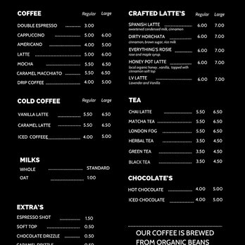Smashed Bean - Full Menu - Coffee & Tea Near Me Smashed Bean - Full Menu - Coffee & Tea Near Me