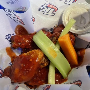 TK's American Cafe - Ugly (honey BBQ, suicide & bacon bits) - Chicken Wings Near Me - Danbury, Connecticut TK's American Cafe - Ugly (honey BBQ, suicide & bacon bits) - Chicken Wings Near Me - Danbury, Connecticut