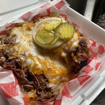BBQLIFE - Outlaw potato. Yes, there's a potato under there! - Barbeque Near Me - San Antonio, Texas