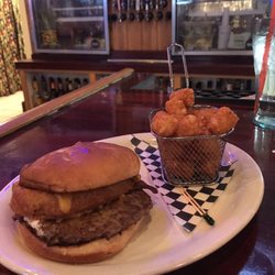 Western burger and tots