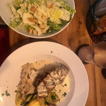 VI Grill - Cajun Pork Tenderloin and side caesar salad - Burgers Near Me - Suttons Bay, Michigan VI Grill - Cajun Pork Tenderloin and side caesar salad - Burgers Near Me - Suttons Bay, Michigan