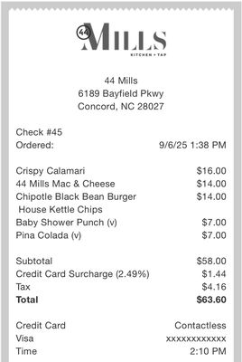 Menu photo 1 44 Mills Kitchen + Tap Concord, NC