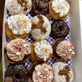 DG Doughnuts - Coquito, chocolate cake, Mexican hot chocolate, and jack daniel's caramel winter apple doughnuts - Bakeries Near Me - Ocoee, Florida DG Doughnuts - Coquito, chocolate cake, Mexican hot chocolate, and jack daniel's caramel winter apple doughnuts - Bakeries Near Me - Ocoee, Florida