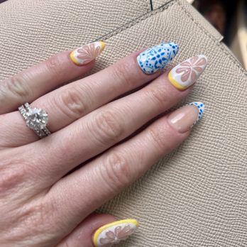 Luscious Nails and Spa - Lemoncello Amalfi coast inspired nails - Nail Salons Near Me - Ormond Beach, Florida