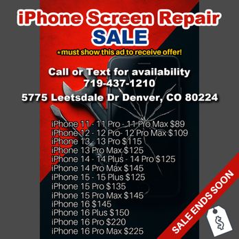 iFixPhones - Come visit us! MUST SHOW THIS AD TO RECEIVE DISCOUNT CALL OR TEXT FOR AVAILABILITY 719-437-1210 THANKS FOR LOOKING! - Mobile Phone Repair Near Me iFixPhones - Come visit us! MUST SHOW THIS AD TO RECEIVE DISCOUNT CALL OR TEXT FOR AVAILABILITY 719-437-1210 THANKS FOR LOOKING! - Mobile Phone Repair Near Me
