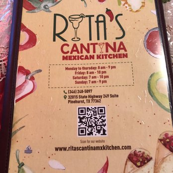 Rita's Cantina Mexican Kitchen - Mexican Near Me - Pinehurst, Texas Rita's Cantina Mexican Kitchen - Mexican Near Me - Pinehurst, Texas