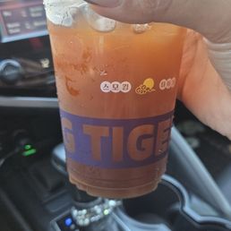 This is definitely not a dark roast and definitely a reused shot!
