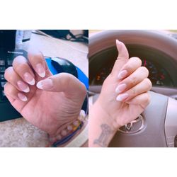S & T Nails - Almond French SNS. :)