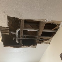 Riner Rentals - The hole that has been left in my ceiling.