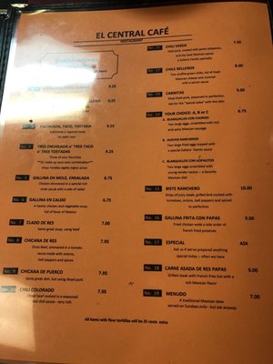 Menu photo 5 El Central Cafe Yuba City, CA Menu photo 5 El Central Cafe Yuba City, CA