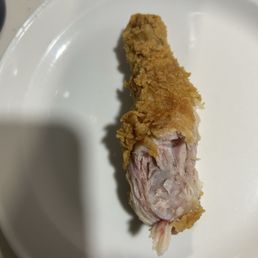 Raw chicken not completely cook