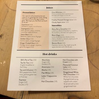 Bill's - Drinks menu - British Near Me - Bath, BAS Bill's - Drinks menu - British Near Me - Bath, BAS