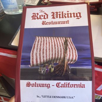Red Viking Restaurant - Front of menu card - Breakfast & Brunch Near Me - Solvang, California