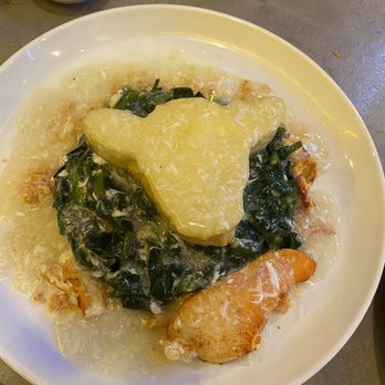 Phat Eatery - Lobster and greens with ox shaped tofu for Lunar New Year - Malaysian Near Me - Katy, Texas