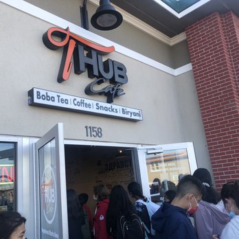 T Hub Cafe - Ext - February 11 2022. Long line! - Bubble Tea Near Me - Mountain House, California