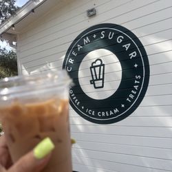 Cream + Sugar - Iced Vanilla chai tea with almond milk