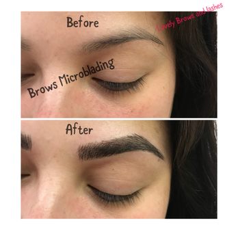 Lovely Brows & Lashes - Eyebrows Microblading before and after at    Lovely Brows & Lashes       Cost $200 - Eyelash Service Near Me - Killeen, Texas