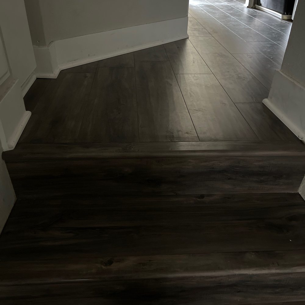 Stairs, transitions, and edging details all perfect Stairs, transitions, and edging details all perfect