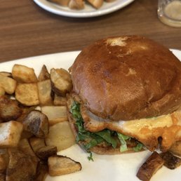 Southwest chicken sandwich with hashbrowns Southwest chicken sandwich with hashbrowns