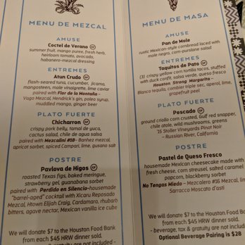 Xochi - HRW Menu 2018 - Mexican Near Me - Houston, Texas